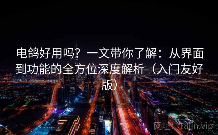 电鸽好用吗？一文带你了解：从界面到功能的全方位深度解析（入门友好版）