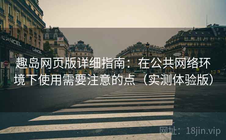趣岛网页版详细指南：在公共网络环境下使用需要注意的点（实测体验版）