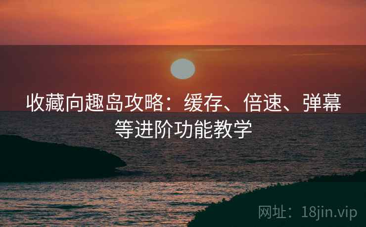 收藏向趣岛攻略:缓存、倍速、弹幕等进阶功能教学 收藏向趣岛攻略:缓存、倍速、弹幕等进阶功能教学