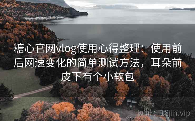 糖心官网vlog使用心得整理：使用前后网速变化的简单测试方法，耳朵前皮下有个小软包
