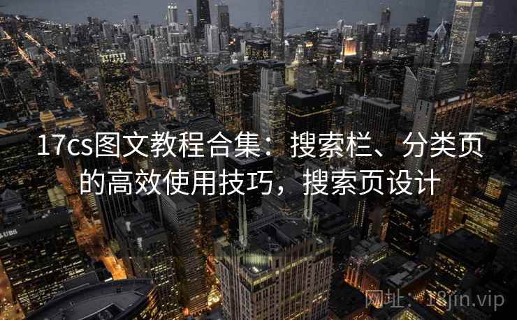 17cs图文教程合集:搜索栏、分类页的高效使用技巧,搜索页设计