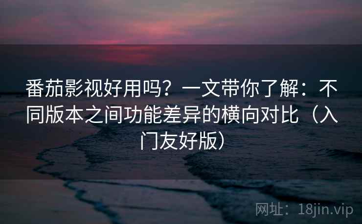 番茄影视好用吗？一文带你了解：不同版本之间功能差异的横向对比（入门友好版）