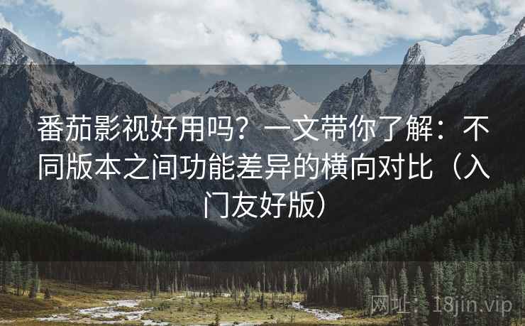 番茄影视好用吗?一文带你了解:不同版本之间功能差异的横向对比(入门友好版) 番茄影视好用吗?一文带你了解:不同版本之间功能差异的横向对比(入门友好版)